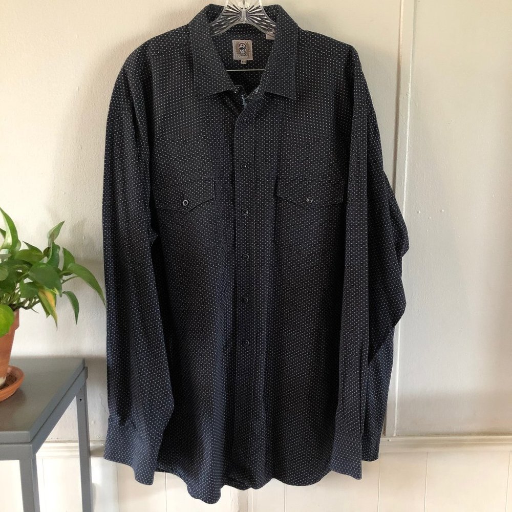 Cinch Mens XXL Black Long Sleeve Button Down Shirt